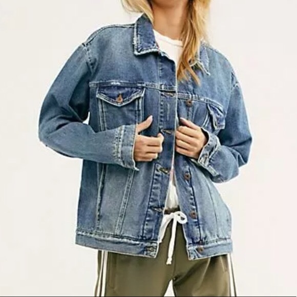 Free People Jackets & Blazers - Free People Ramona Southbank Trucker Jacket Denim